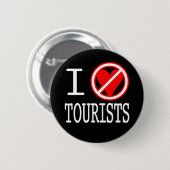 Knop voor hartstochtelijke toeristen ronde button 5,7 cm (Voorkant /achterkant)