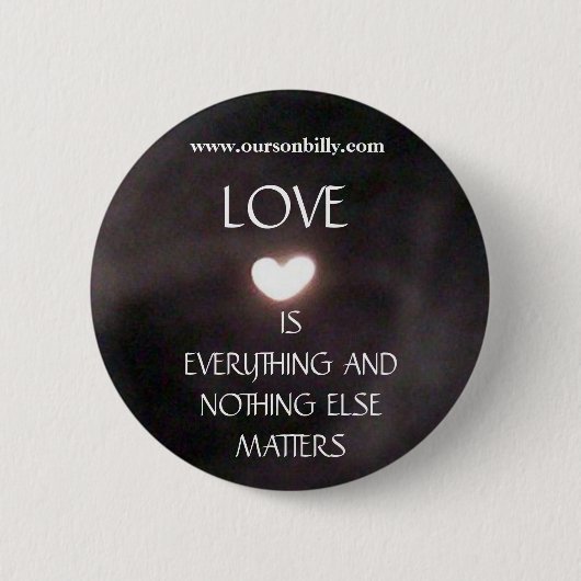 Knop voor hartvormig maantje ronde button 5,7 cm (Voorkant)