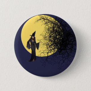 Knop voor heks ronde button 5,7 cm