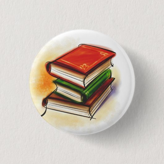 knop voor het boekenuitvergooien ronde button 3,2 cm (Voorkant)