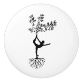 Knop voor joga-boomwortel keramische drager (Voorkant)