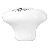 Knop voor joga-boomwortel keramische drager (Zijkant)