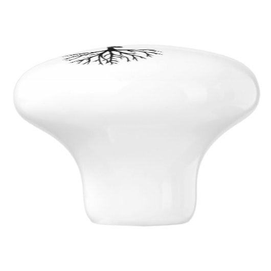 Knop voor joga-boomwortel keramische drager (Zijkant)