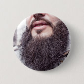 Knop voor Koel Beard en Mustache Ronde Button 5,7 Cm (Voorkant)
