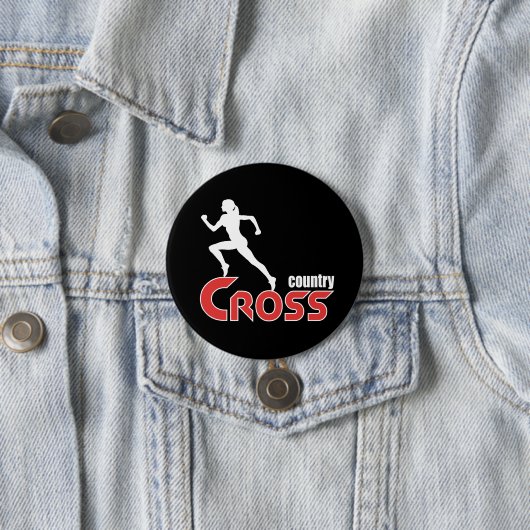 Knop voor kruisland ronde button 7,6 cm (In situ)