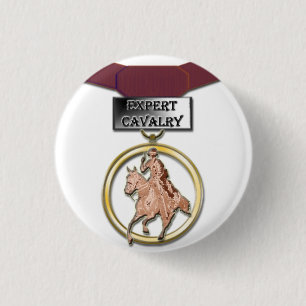 Knop voor medaille van Deskundige Cavalry Ronde Button 3,2 Cm