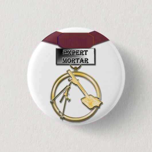 Knop voor medaille van Expert Mortar Ronde Button 3,2 Cm (Voorkant)