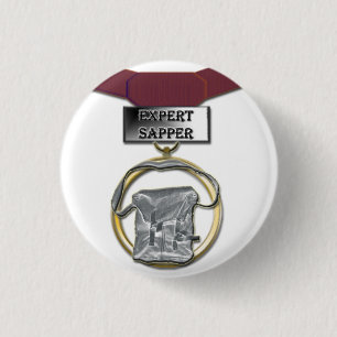 Knop voor medaille van expert ronde button 3,2 cm