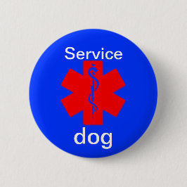knop voor medisch alarmsymbool voor servicehonden ronde button 5,7 cm