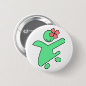 Knop voor meisje ronde button 5,7 cm (Voorkant /achterkant)