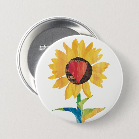 Knop voor ondersteuning Oekraïne Ronde Button 7,6 Cm (Voorkant /achterkant)