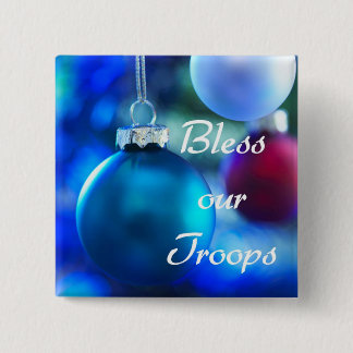 Knop voor onze troepen vierkante button 5,1 cm