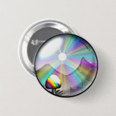 Knop voor paddenstoel ronde button 5,7 cm (Voorkant /achterkant)