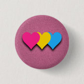 Knop voor pansexualiteitsvlag ronde button 3,2 cm (Voorkant)
