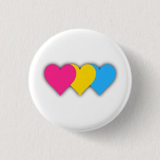 Knop voor pansexualiteitsvlag ronde button 3,2 cm (Voorkant)