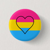 Knop voor pansexualiteitsvlag ronde button 3,2 cm (Voorkant)