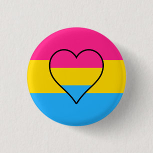 Knop voor pansexualiteitsvlag ronde button 3,2 cm