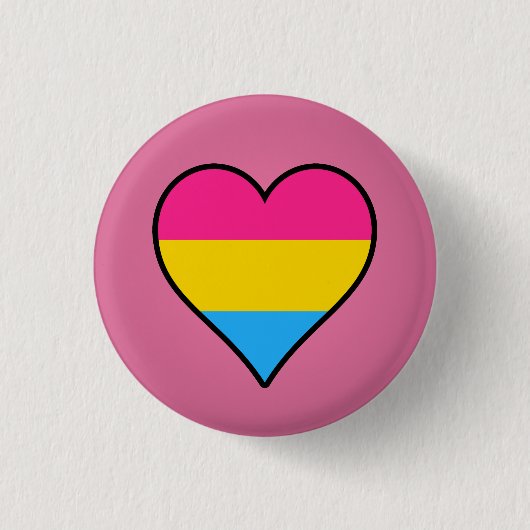 Knop voor pansexualiteitsvlag ronde button 3,2 cm (Voorkant)