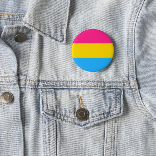 Knop voor pansexualiteitsvlag ronde button 5,7 cm (In situ)