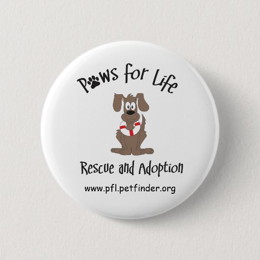 Knop voor poten voor leven ronde button 5,7 cm (Voorkant)