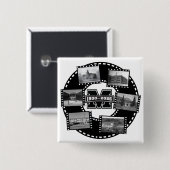 Knop voor reünie van alle klassen van Braves Vierkante Button 5,1 Cm (Voorkant /achterkant)