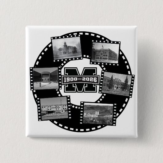 Knop voor reünie van alle klassen van Braves Vierkante Button 5,1 Cm (Voorkant)