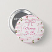 Knop voor roze Baby shower Ronde Button 5,7 Cm (Voorkant /achterkant)