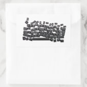 knop voor schrijfletters van dyslexia-toetsenbordc rechthoekige sticker (Tas)