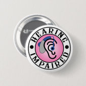 Knop voor slechthorenden ronde button 5,7 cm (Voorkant /achterkant)