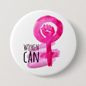 Knop voor solidariteit van vrouwen ronde button 7,6 cm (Voorkant)