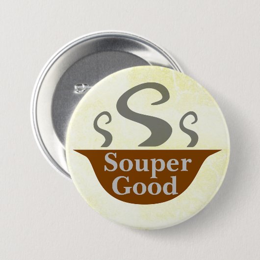 Knop voor Souper Lekker Ronde Button 7,6 Cm (Voorkant /achterkant)