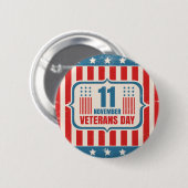  knop voor Veteranendag met Amerikaanse vlag Ronde Button 5,7 Cm (Voorkant /achterkant)
