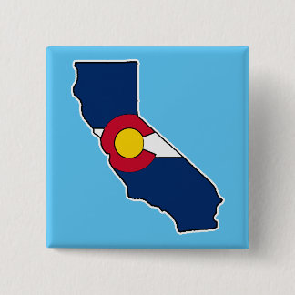 Knop voor vierkant plaap Californië Colorado Vierkante Button 5,1 Cm