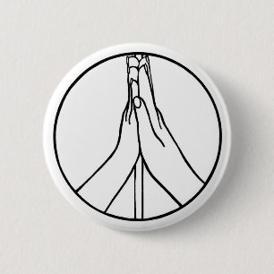 Knop voor vijf vredesborden ronde button 5,7 cm