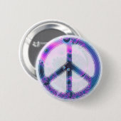 knop voor vredesfractal ronde button 5,7 cm (Voorkant /achterkant)