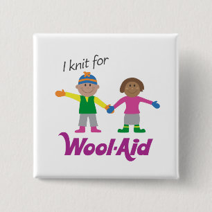 Knop voor wolhulp vierkante button 5,1 cm