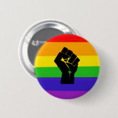 Knop voor zwart leven ronde button 5,7 cm (Voorkant /achterkant)