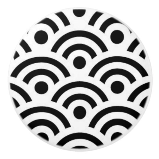 Knop voor zwart-wit keramisch kabinet (Voorkant)