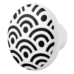 Knop voor zwart-wit keramisch kabinet