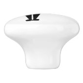 Knop voor zwarte kat keramische lade (Zijkant)