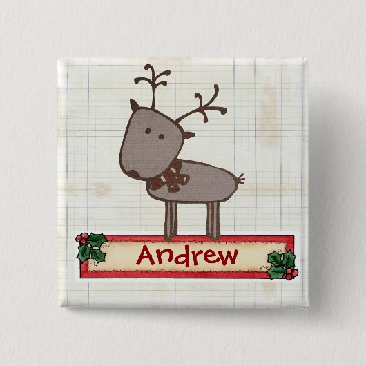 Knop Voorraden chatten Vierkante Button 5,1 Cm (Voorkant)