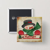 Knop Voorraden chatten Vierkante Button 5,1 Cm (Voorkant /achterkant)