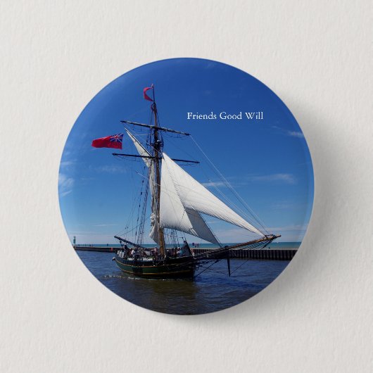 Knop Vrienden goede wil Ronde Button 5,7 Cm (Voorkant)