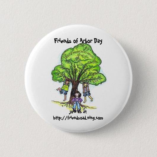 Knop Vrienden van Arbor Day Ronde Button 5,7 Cm (Voorkant)