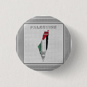 Knop 'Vrij Palestina' - Palestijnse knop Ronde Button 3,2 Cm