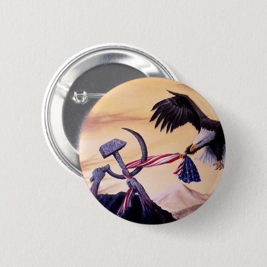 Knop "Vrijhedenstrijd" Ronde Button 5,7 Cm (Voorkant /achterkant)