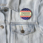 Knop Vrijheid voor President Ronde Button 5,7 Cm (In situ)