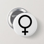 Knop Vrouw symbool Ronde Button 5,7 Cm (Voorkant /achterkant)