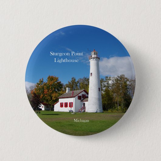 Knop Vuurtoren steurpunt Ronde Button 5,7 Cm (Voorkant)