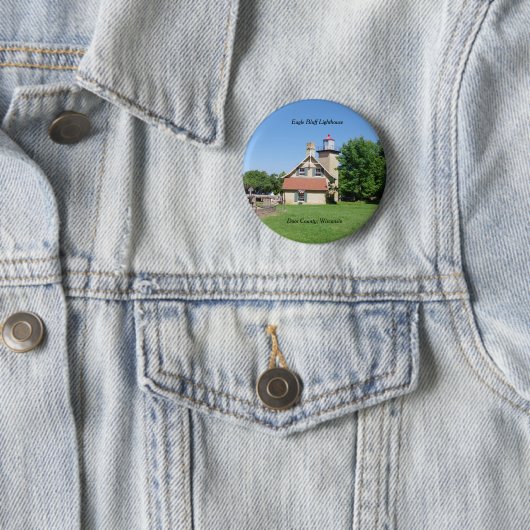 Knop Vuurtoren van Eagle Bluff Ronde Button 5,7 Cm (In situ)